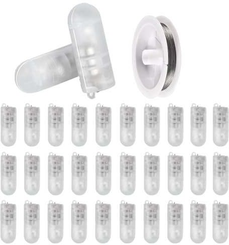 Silkwish Set di 30 mini luci a LED con filo d'argento da 25 m, luci a LED con interruttore per lanterna, decorazione natalizia, albero di Natale, casa delle bambole, festa di nozze (bianco caldo