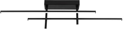 Eglo LED Ceiling Light Fixture Trepiliano, Living Room Flush Mount lamp | hallway and bedroom lighting, black metal, warm white