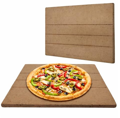 Tomishop No Bubble Biscotto Pizzastein Terrakotta 39,5×34,5×1,5 cm