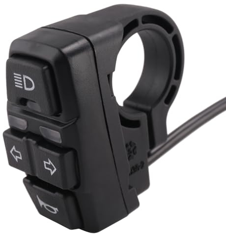 Ancyen Ebike Licht Schalter + Hupe und Abbiege Licht Schalter Roller Fahrrad Intelligentes Mountainbike DIY ZubehöR,36V