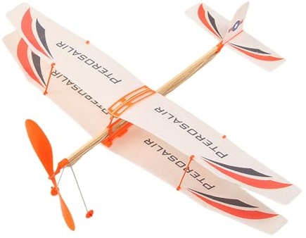 Generisch Balsaholz Flugzeug Bausatz mit Gummimotor – Bastel-Set für Kinder ab 8 | Fluggleiter zum Selberbauen für Einsteiger | Lernspielzeug & STEM Modellbau für Vater-Sohn Projekt & Outdoor Spaß