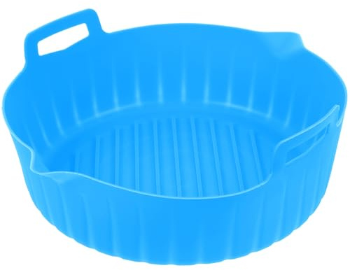 Runde Silikoneinlage für Heißluftfritteusen, Blau, Wiederverwendbar