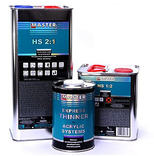 Troton Master HS Acryl Klarlack Lack Autolack 2:1 5L + Härter Fast Kurz 1:2 2.5L Schnell + Verdünnung Express 1L
