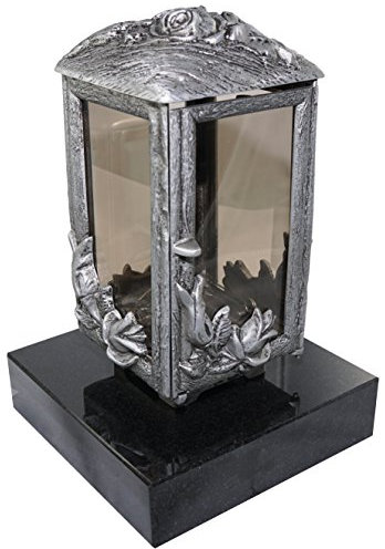 Grablaterne 611 aus Aluminium fertigmontiert auf einem Granitsockel (Black)