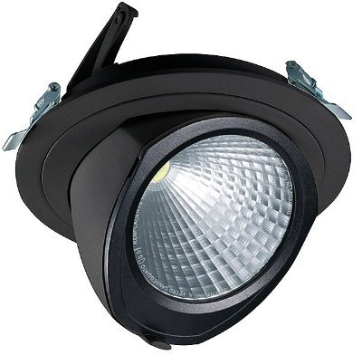 CLE LED YK Einbauleuchte mit Philips Fortimo LED Modul 3600lm 28W schwarz