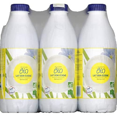 Monoprix Bio Lait demi-écrémé stérilisé UHT bio - Les 6 briques de 1 l