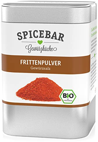 Spicebar BIO Frittenpulver, Pommes-Gewürz, Gewürzsalz, 130 g | Ideale Würze für Pommes-Frites, zum Drüberstreuen nach dem Frittieren