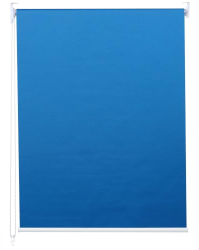 Mendler Rollo HWC-D52 50x160cm Sonnenschutz Blickdicht - blau | Fensterrollo, Seitenzugrollo, Jalousie, Verdunkelung