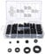KINDPMA 180er Gummitülle Dichtungsringe Set O Ringe Sortiment Kabeldurchführung Gummi Kabeltülle Gummitüllen Gummidurchführung für Kabel Draht Stecker 8 Größen Schwarz