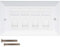 White Hinge Double Gang Network Socket with 4 Cat6 Ports for Ethernet RJ45 Cable Keystone