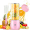 Portable Blender, Layack 4000mAh USB Rechargeable Battery, 6 Blades in 3D for Superb Mixing, 450ml Personal Size Glass Blender Bottle for Juice, Smoothie and Milkshake