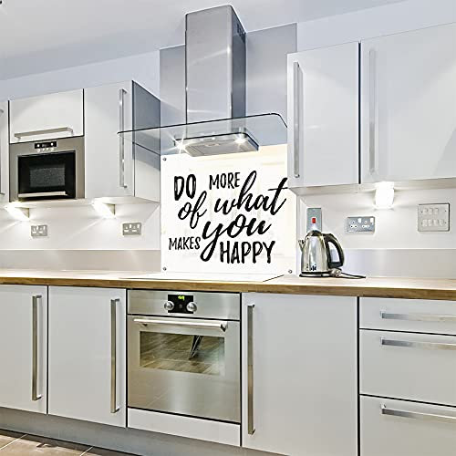 Happy - Printed Kitchen Glass Splashback (900w x 800h)