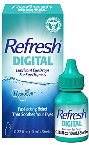 Refresh Digital Lubricant Eye Drops For Dry Eyes, 0.34 Fl Oz Sterile