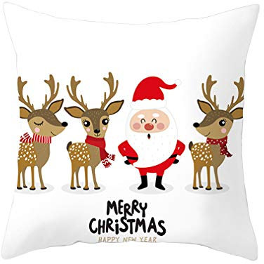 Nunubee Sofakissenbezug Haushaltskissenbezug Quadratischer Kissenbezug Weiches Und Langlebiges Schlafsofa Home Decoration Cute Deer 45 * 45Cm #19