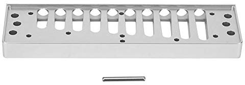 Mundharmonika-Kamm, Metall Mundharmonika-Kamm 10-Loch Blues Harp Comb Teil Kompatibel mit SP20 Harmonika-Zubehör aus Aluminiumlegierung(Silber)Zubehör für Blasinstrumente