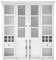 GuenstigEinrichten Buffetschrank Landhausstil Hooge in Pinie weiß Landhaus Vitrinenschrank mit Weinregal 194 x 207 cm
