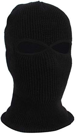 Lius 2-Loch Strick-Skimaske Sturmhaube Winter Vollgesichtsabdeckung Hals Gamasche Beanie Cap