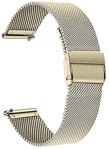 TRUMiRR Kompatibel mit Galaxy Watch5 40mm/Galaxy Watch 4 40mm/Galaxy Watch Active2/Watch Active 40mm Armband,Mesh Gewebte Edelstahl 20mm Uhrenarmband Metall Armband für Samsung Galaxy Watch 7 6 40mm