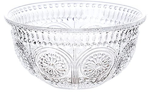 YARNOW 1 Pc Saladier en Relief Saladier en Verre Vintage Bagatelle Bol en Verre Détenteurs De Sachet De Bol De Bonbons Coupe Bol De Crème Glacée À Mousse Bureau Bol De Cuisine Un Verre