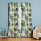 Michorinee Blumen Gardinen Blickdicht Vorhänge Grün Bananenblatt Vintage Landhaus Verdunkelungsvorhang mit Ösen Blattmuster Mikrofaser Dekoschal für Wohnzimmer Fenster, 1er Set 158 × 132cm (H × B)