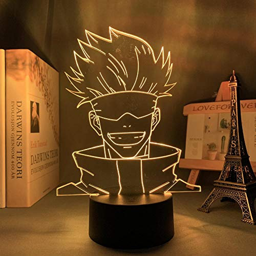 Anime Lampe Satoru Gojo Jujutsu Kaisen LED Nachtlicht für Kindergeburtstagsgeschenk Jujutsu Kaisen Illusion Licht Satoru Gojo Lampe-16 Farbe mit Fernbedienung