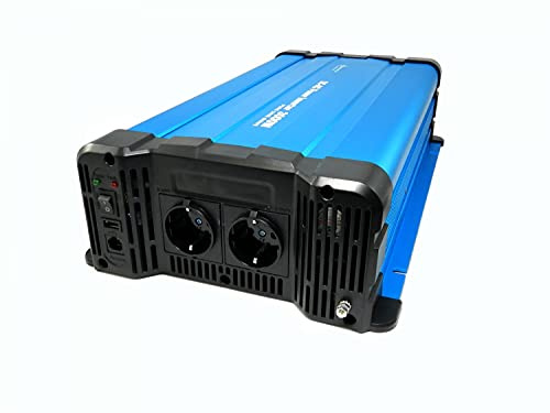 SOLARTRONICS FS3000DR Spannungswandler 24V 230V 3000 Watt - Reiner Sinus Wechselrichter 24V auf 230V für Wohnwagen & Wohnmobil - 6000W Spitzenleistung - mit Schuko & USB Anschluss