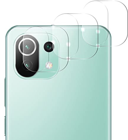 QUITECO Kamera Schutz Glas für Xiaomi Mi 11 [3 Stück] Panzer Schutzfolie Linsenschutz Kameraglas