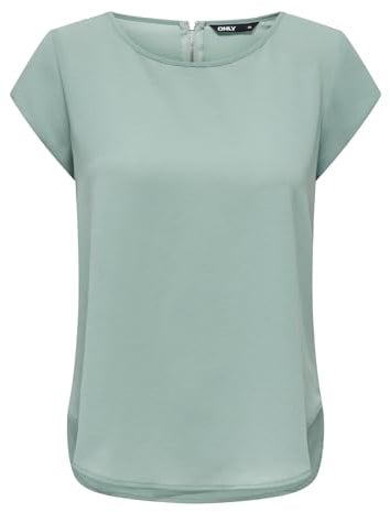ONLY Women's Onlvic S/S Solid Top Noos Ptm Vest, Jadeite, 18 UK
