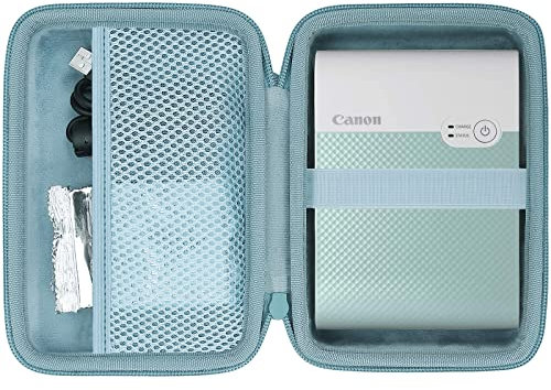 co2CREA Hart Tasche für Canon SELPHY Square QX10 /QX20 Fotodrucker kompatibel für Druck-Set XS-20L Fotopapier 72 x 85 mm und USB kables Case Etui Tragetasche