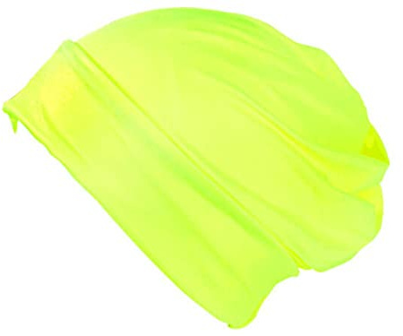Tini - Shirts Long Beanie Schlauch Tuch/Zopflochmütze - Mütze -Halstuch - Ponytail Mütze - Sport (neon gelb)