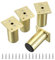 IGNPION 4Pcs 3 Adjustable Furniture Feet,Aluminum Alloy Sofa Furniture Cabinet Riser DIY Furniture Replacement Legs for TV Cabinet Ottoman Sofa Cupboard, Gold