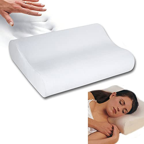 Clixde orthopädisches Schlafkissen - Höheneinstellbares Memory Foam Nackenstützkissen 50x30x10cm