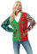 U LOOK UGLY TODAY Hässlicher Weihnachtspullover Damen Unisex Herren Lustiger Chunky Fair Isle Gestrickter Festlicher Pullover Strickjacken Pullover für Party L