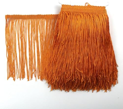 Spitzenband, 5 Yards, Mittel Orange Fransenborte, 15 cm breit, Fransenbesatz, Band für DIY, Lateinisches Kleid, Bühnenkleidung, Accessoires, Spitzenband
