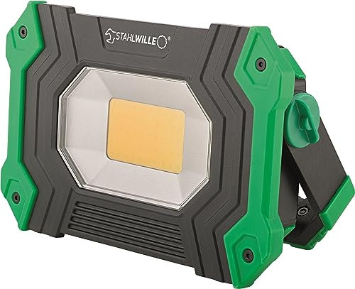 STAHLWILLE tragbarer Akku LED-Baustrahler 2800 lm | dimmbar, Powerbank-Funktion mit USB-C