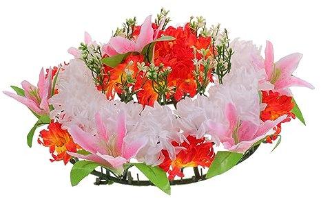 ABOOFAN Funebre Artificiale Per Sacrifici Ghirlanda Di Fiori Per Cimitero Realistica Manutenzione