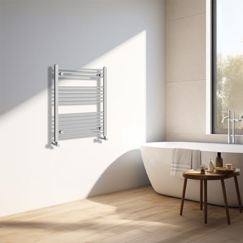 NRG Chrome Heated Towel Rail Straight Designer Bathroom Radiator - 800×600mm