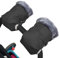 KOMUNJ Stroller Fleece Hand Muff, Universal Waterproof and Windproof Stroller Handmuff for Pram, Buggy, Bike and Trailer (18 * 26cm/7.08 * 10.23inch Black）