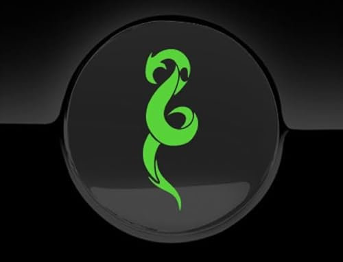 Tankdeckel-Aufkleber, chinesischer Drache, mehrfarbig (Fuel-Green)