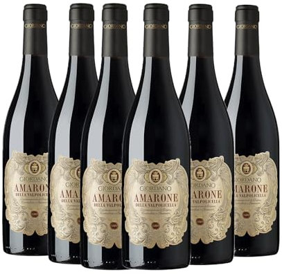 Giordano - BOX AMARONE - Confezione di 6 Bottiglie di Amarone della Valpolicella DOCG Invecchiato Rosso - 6 Bottiglie da 75 cl