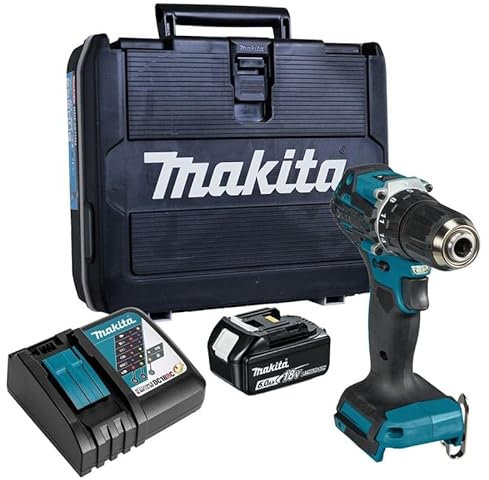 Makita Taladro atornillador LXT 18V (1x6,0 Ah) en caja negra con organizador - DDF487RG