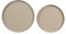 Tablett Rund Metall 30-35cm Sandfarben matt 2er Set - Zum Servieren & Dekorieren Robust - Serviertablett Dekoschale Dekotablett - Serving Tray - Skandinavisch Schlicht Dekoteller Home Decor