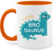 Tasse Tassen 325ml - Kleiner Bruder - Little Bro-saurus - 325 ml - Orange - kleine brüder bro cup brother geschenk kleinen 2024 für