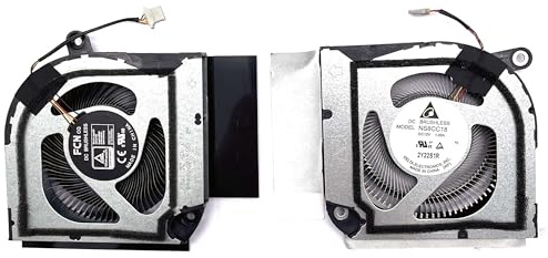 Bestparts New Genuine CPU+GPU Fan Replacement for ACER PH317-55, Predator Helios 300 Gaming Laptop - PH317-55, P/N: DFSCL12E06486T, NS8CC18 (Only for 17.3'' Inter Core 11th Gen Laptop), 12V Fan