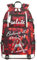 Fußball Spieler 7 Multifunktions Rucksack Reise Laptop Fans Flammenelement Tasche für Männer und Frauen (Rot - 4)