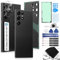 RongZy Ersatz für Samsung Galaxy S23 Ultra 5G 2023 Backcover Akkudeckel Batterietür Gehäuse Rückseite mit Tool Kit (Schwarz)