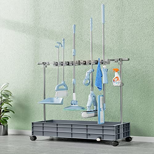 Rejilla De Drenaje Soporte Para Trapeador De Escoba Estante De Utilidad Para Trapeadores Y Escobas,Soporte Para Escoba,Soporte Para Escoba Para Trapeador Móvil Poner Trapeadores Húmedos Esta