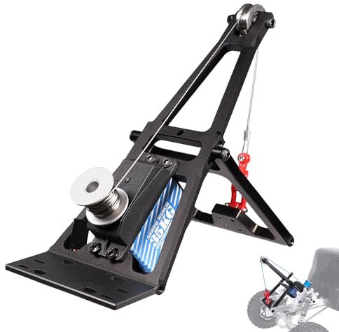 AOLTNRC 1/10 RC Crawler Tow Truck Build Kit Upgrades, Double Stent Rescue Tow Truck Crane Arm Wrecker Kit with Servo for 1/10 RC Crawler and Trailer SCX10 TRX4 Capra LCG Chassis DIY Build Parts