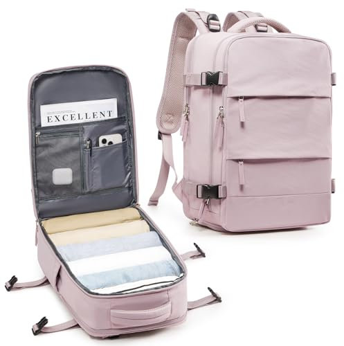SZLX Zaino da viaggio grande da donna da escursionismo sportivo da esterno impermeabile da scuola casual laptop da 14 pollici con porta di ricarica USB scomparto per scarpe