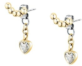 Morellato Damen-Ohrringe aus Stahl mit Herz, Emily in Paris TALISMANI-Kollektion, Geschenkideen Freundin